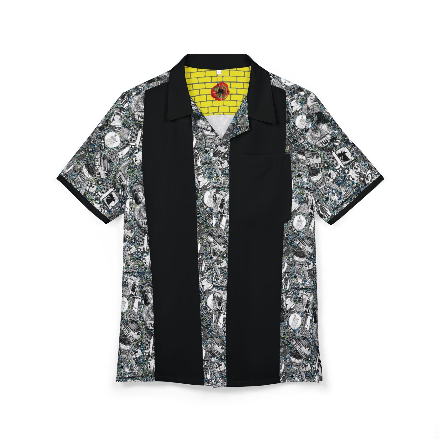 Wizard of Oz unisex Bowling Style/Hawaiian Button-Down Shirt (AOP)