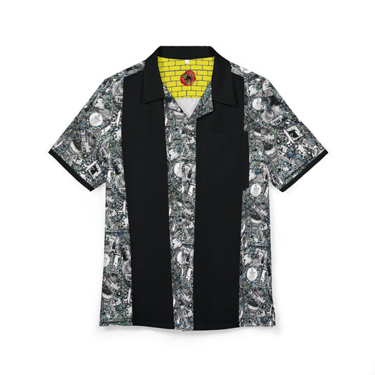 Wizard of Oz unisex Bowling Style/Hawaiian Button-Down Shirt (AOP)