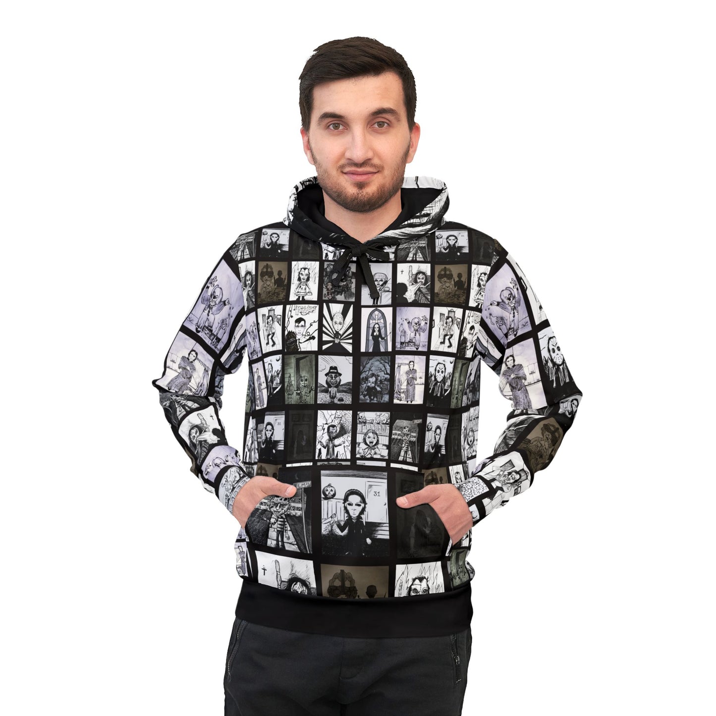 Horror Hoodie 20 of Our Favorite Horror Icons FREE S & H Pull-Over  8 Sizes XS-4XL